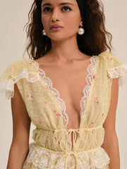 Poppy Lace Mini Dress