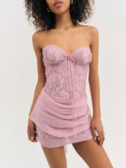 Claudia Rose Lace Micro Mini Dress