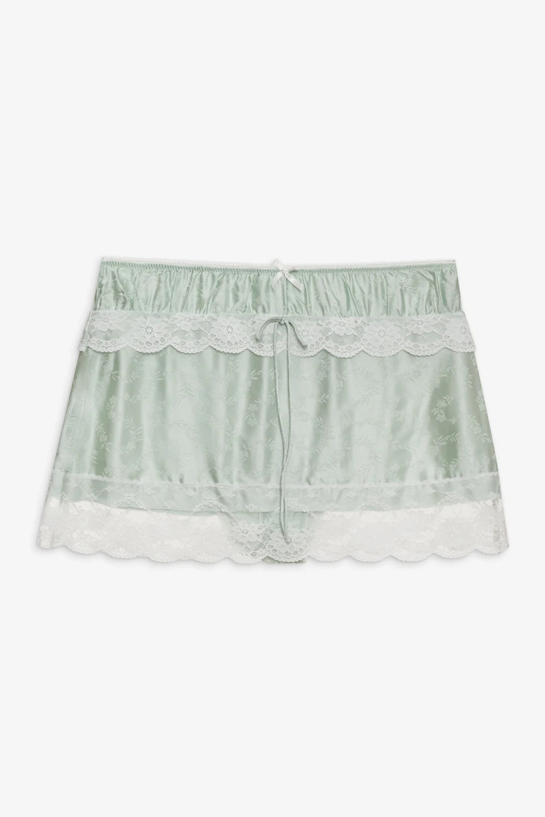 Mint Twist Jacquard Mini Skirt
