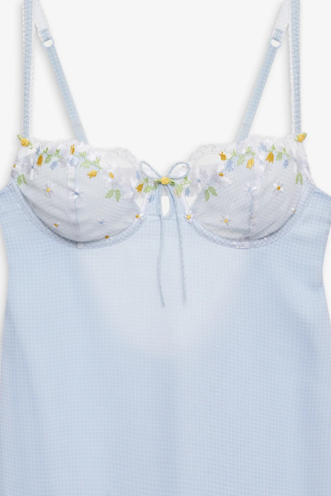 Gingham Rose Slip Dress