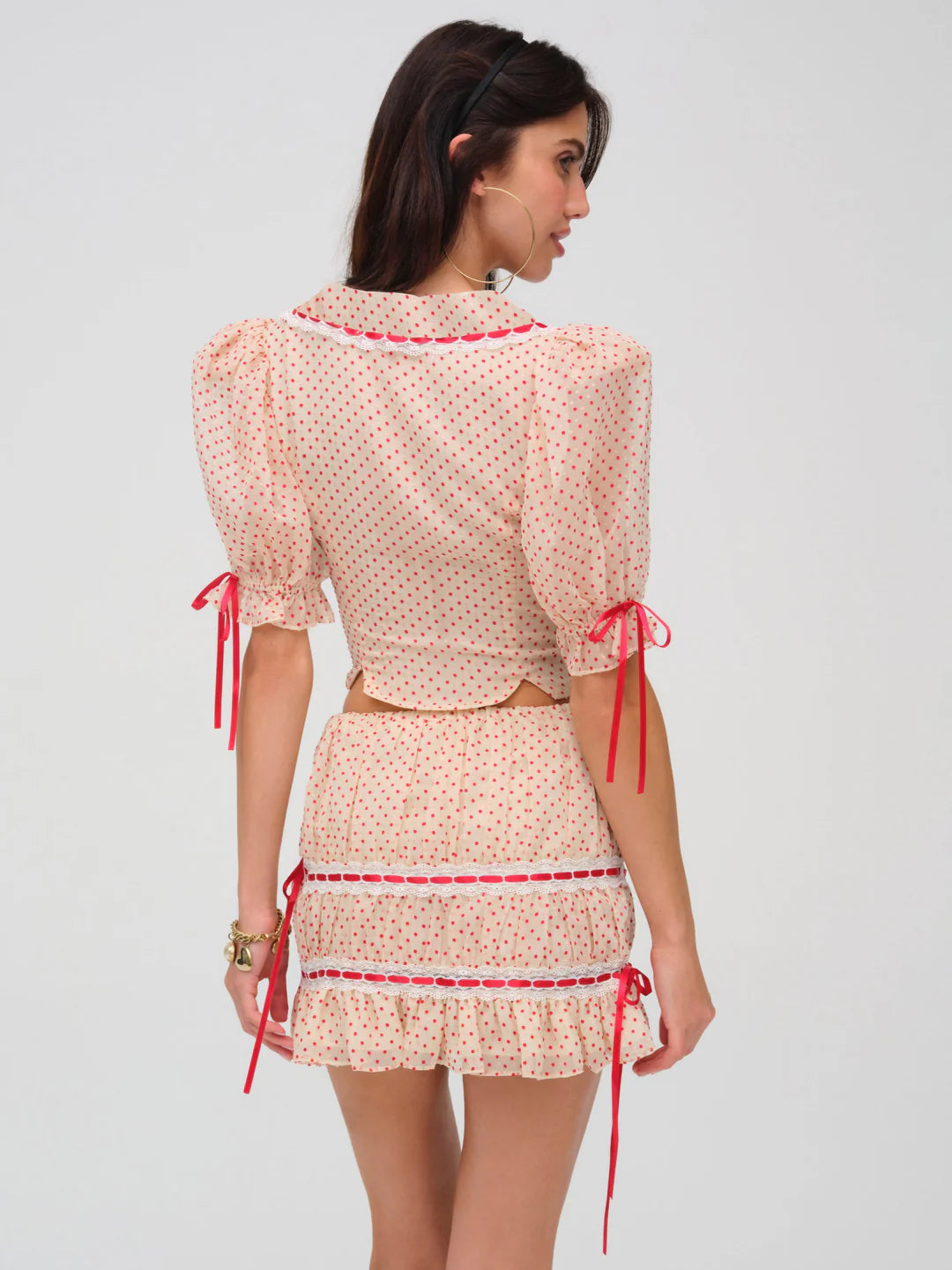 Love Dot Puff Sleeve Top