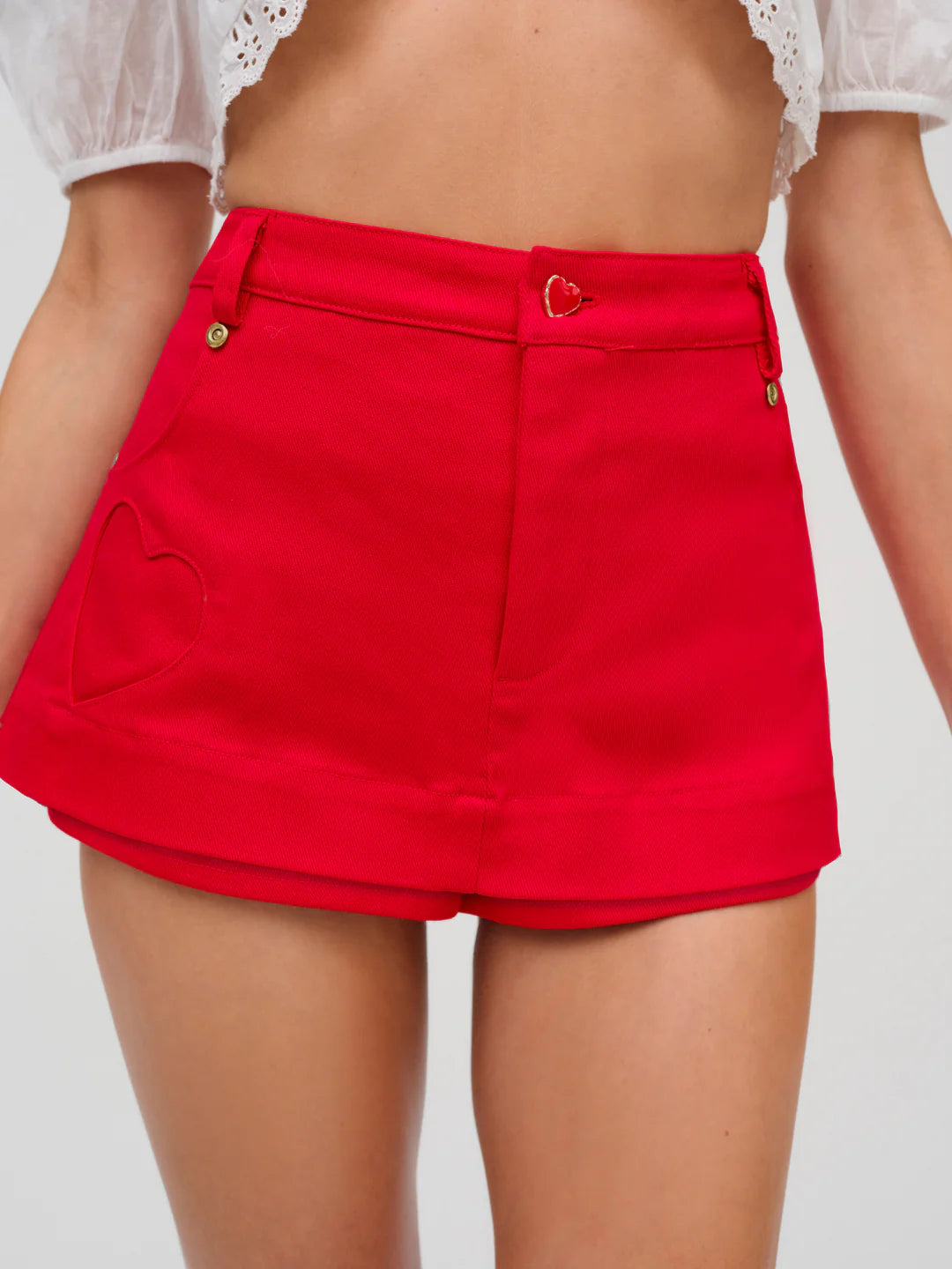 Lipstick Denim Mini Skort