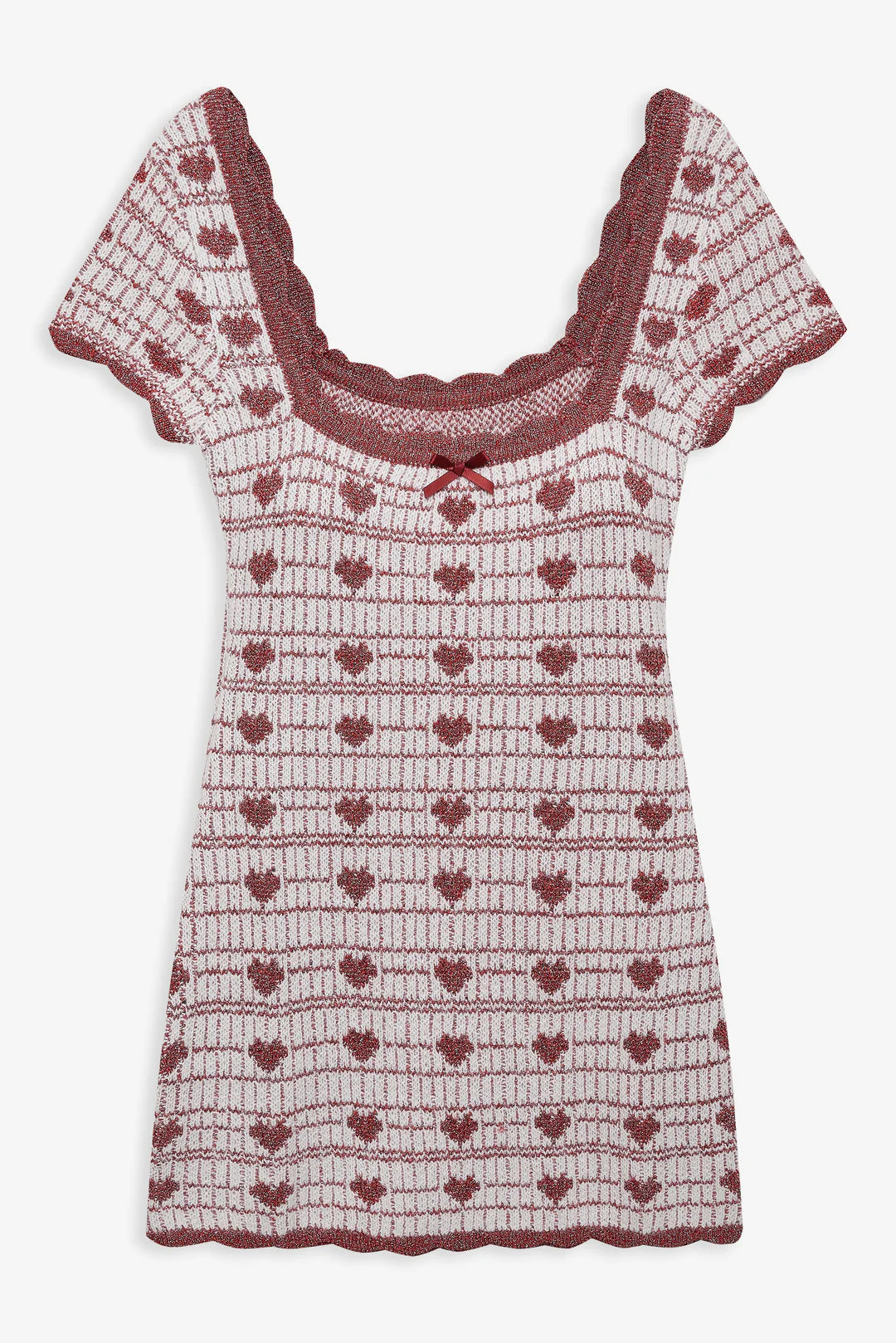 Candy Heart Knit Mini Dress