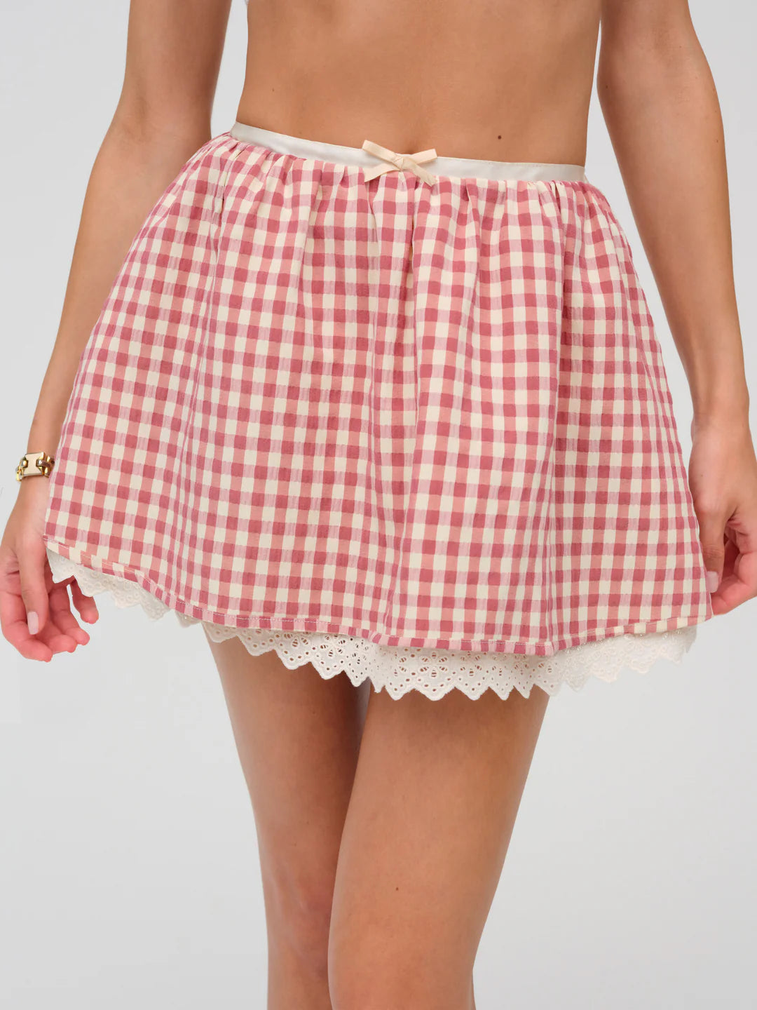 Georgia Gingham Micro Mini Skirt